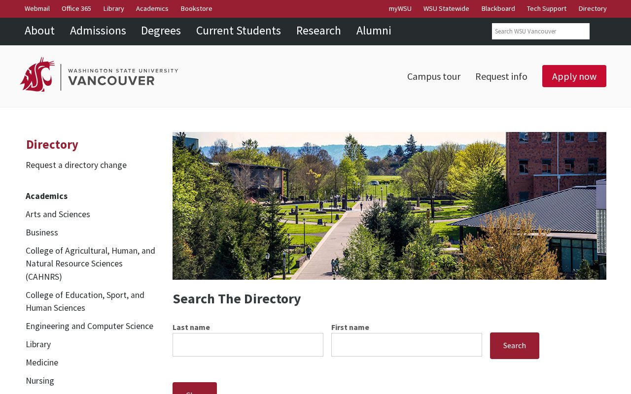 Hazel Dell people directories WSU Vancouver faculty search